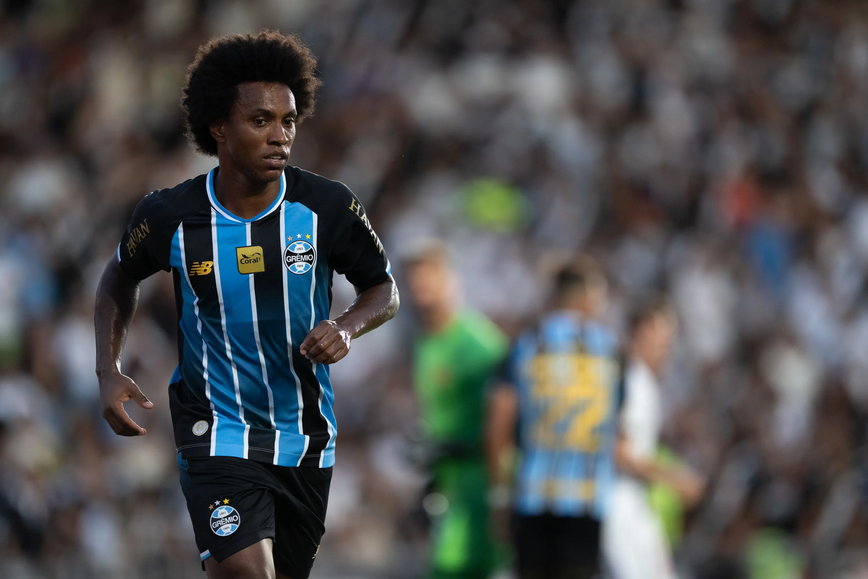 RJ – RIO DE JANEIRO – 22/03/2026 – BRASILEIRO A 2026, VASCO X GREMIO – Willian jogador do Gremio durante partida contra o Vasco no estadio Sao Januario pelo campeonato Brasileiro A 2026. Foto: Jorge Rodrigues/AGIF