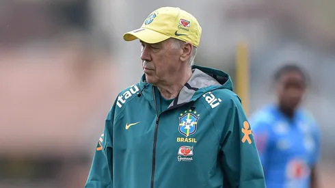 Carlo Ancelotti durante treinamento da Seleção Brasileira.