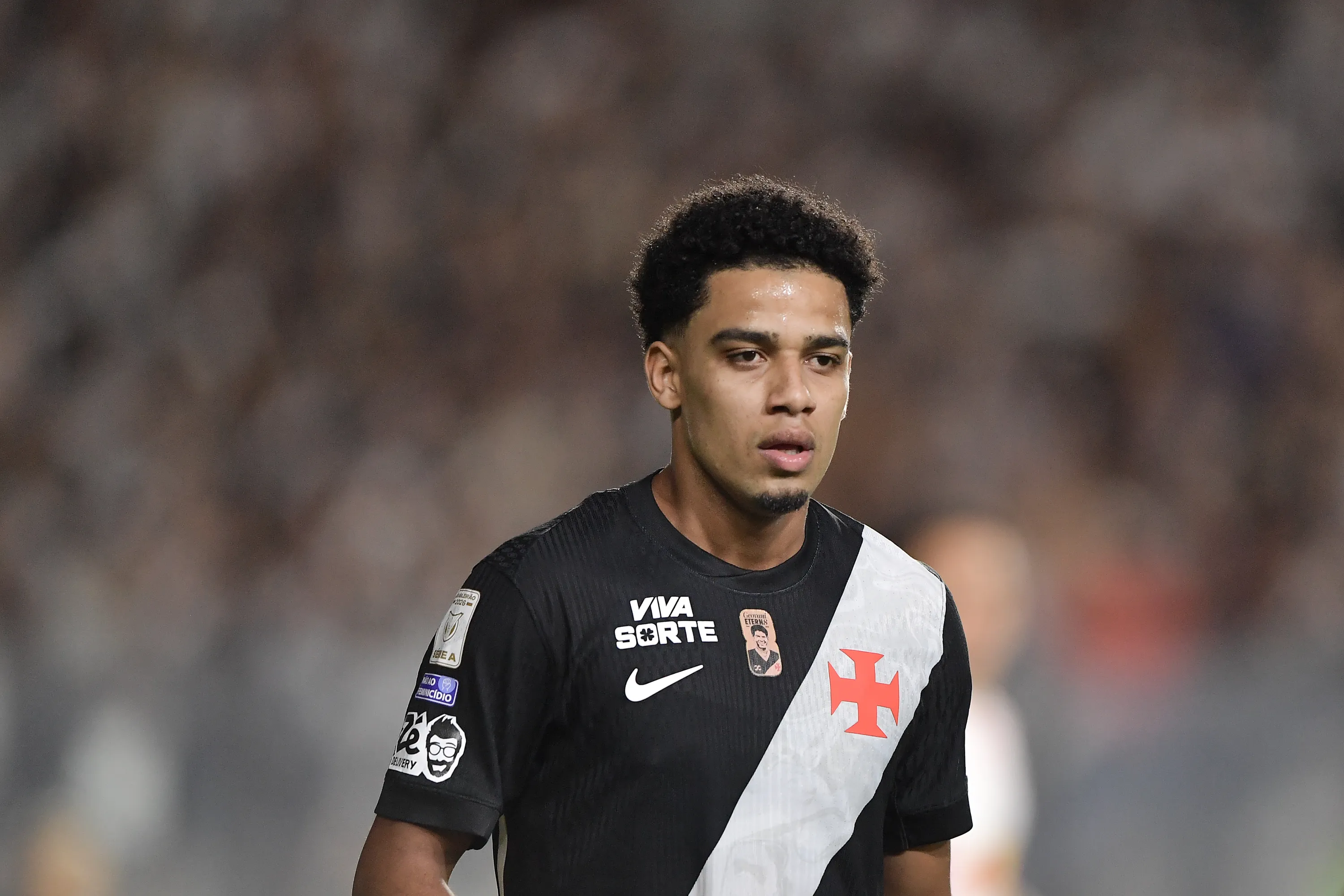 Brenner jogador do Vasco durante partida contra o Bragantino no estadio Sao Januario pelo campeonato Brasileiro A 2026. Foto: Thiago Ribeiro/AGIF