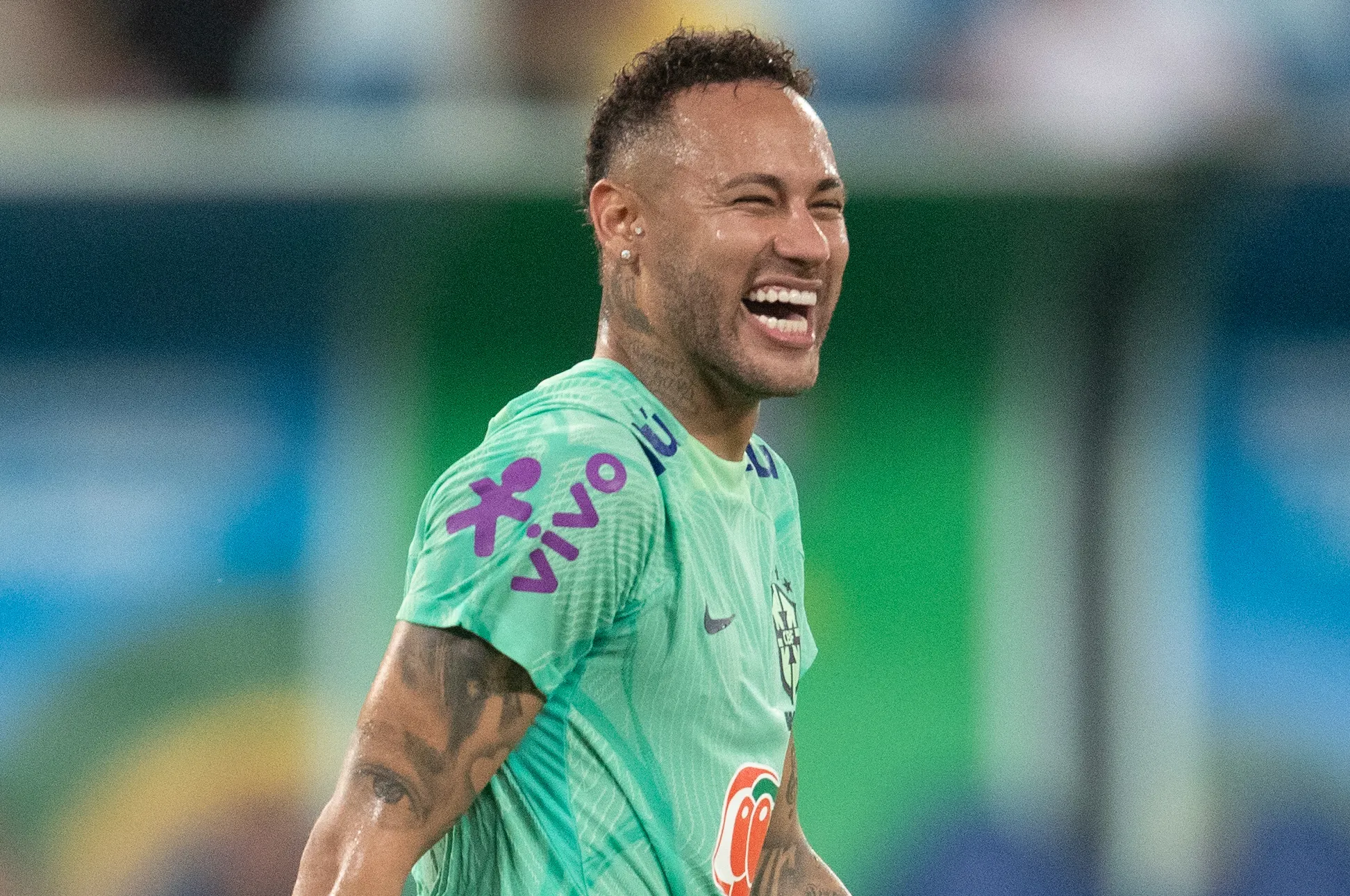 Neymar Jr. jogador da Selecao Brasileira durante treino no estadio Arena Pantanal. Foto: Gil Gomes/AGIF