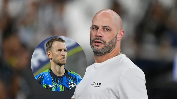 Franclim Carvalho técnico do Botafogo durante partida contra o Caracas/Neto jogador do Botafogo durante partida contra o Chapecoense (Imagem: Thiago Ribeiro/AGIF/Liamara Polli/AGIF)