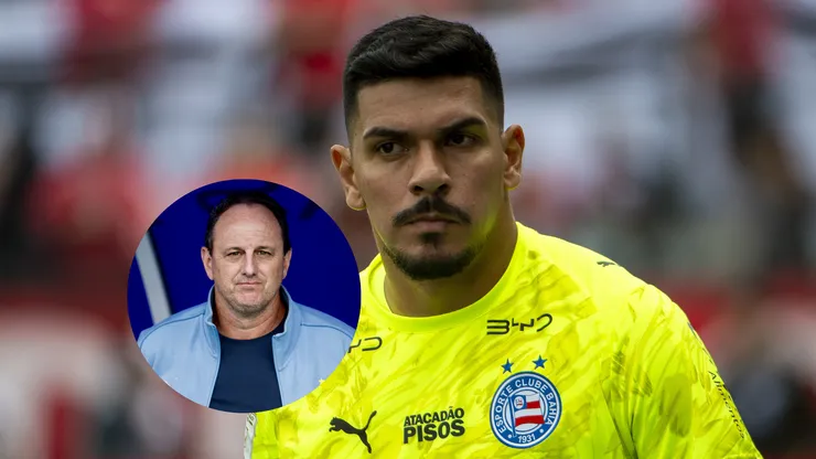 João Paulo jogador do Bahia durante partida contra o São Paulo/Rogério Ceni técnico do Bahia durante partida contra o São Paulo (Imagem: Anderson Romão/AGIF/Marcello Zambrana/AGIF)