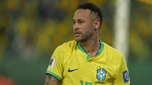 CUIABA, BRAZIL - OCTOBER 12: Neymar Jr. of Brazil looks on during a FIFA World Cup 2026 Qualifier match between Brazil and Venezuela at Arena Pantanal on October 12, 2023 in Cuiaba, Brazil. (Photo by Pedro Vilela/Getty Images)