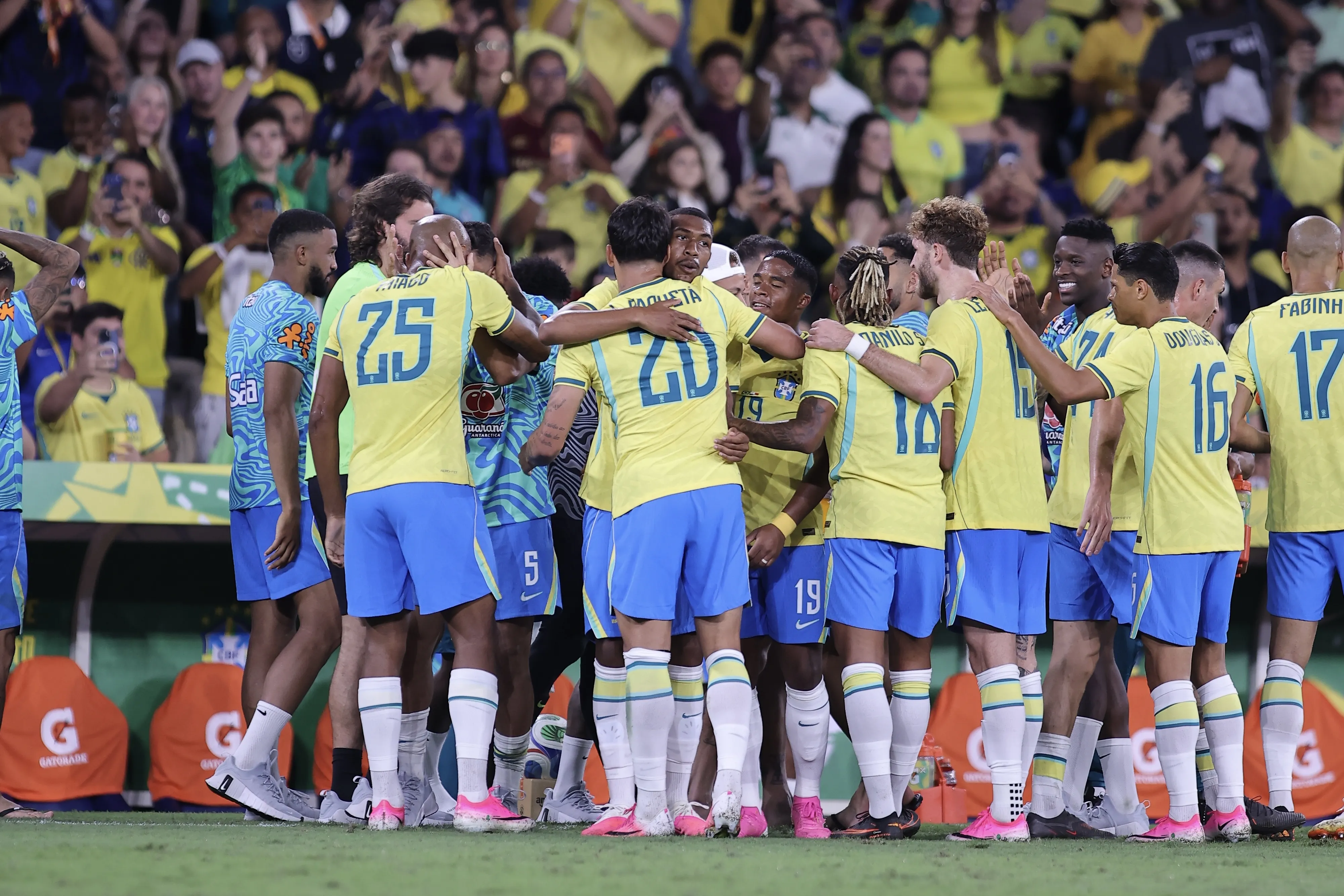 Rayan jogador do Selecao Brasileira comemora seu gol durante partida contra o Panama no estadio Maracana pelo campeonato Amistoso. Foto: Baggio Rodrigues/AGIF