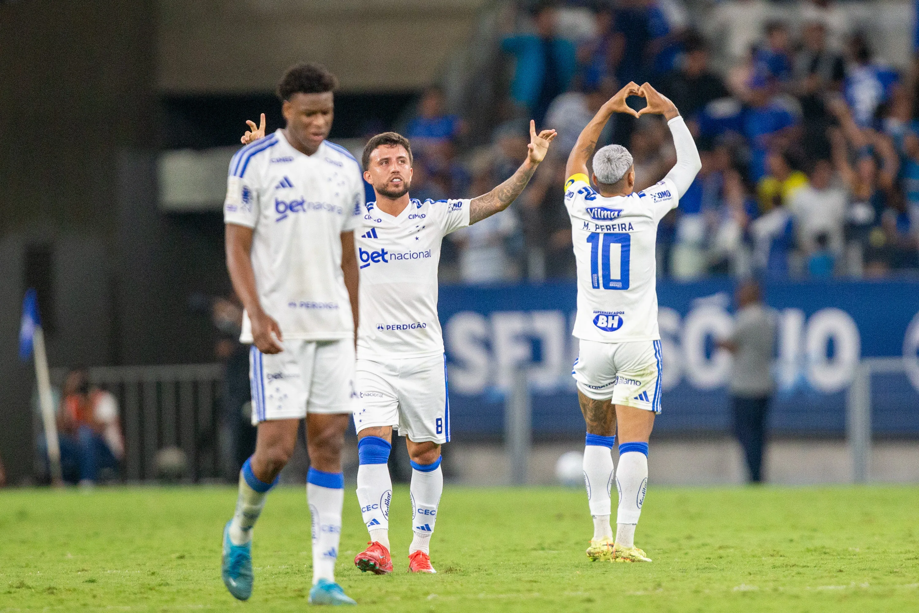 MG – BELO HORIZONTE – 31/05/2026 – BRASILEIRO A 2026, CRUZEIRO X FLUMINENSE – Matheus Pereira jogador do Cruzeiro comemora seu gol durante partida contra o Fluminense no estadio Mineirao pelo campeonato Brasileiro A 2026. Foto: Fernando Moreno/AGIF