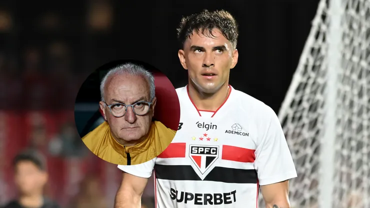 Enzo Díaz jogador do São Paulo durante partida contra o Grêmio/Dorival Júnior técnico do São Paulo durante partida contra o Boston River (Imagem: Jota Erre/AGIF/Marcello Zambrana/AGIF)