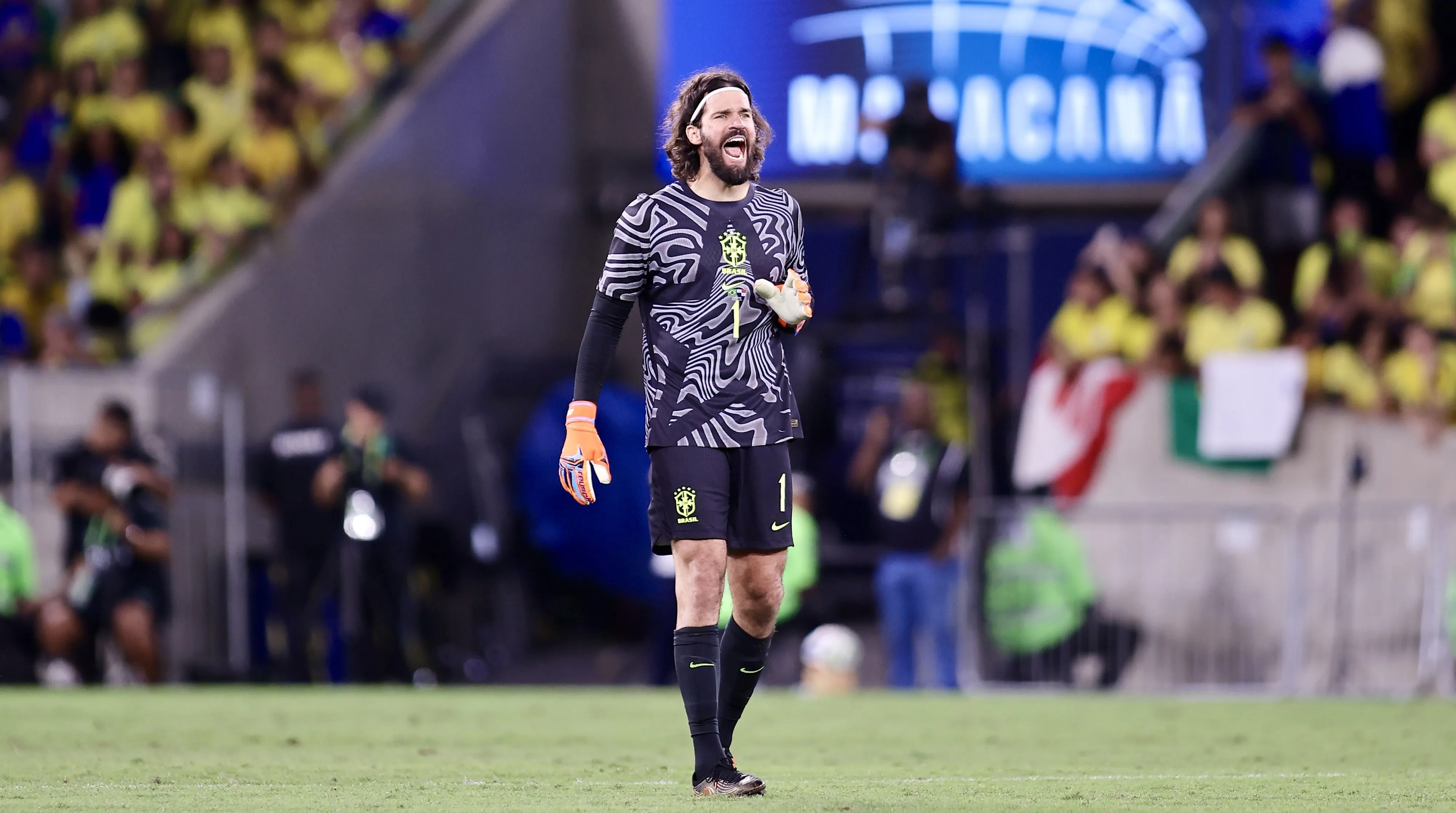Alisson jogador do Seleção Brasileira durante partida contra o Panamá no estádio Maracanã pelo campeonato Amistoso. Foto: Baggio Rodrigues/AGIF