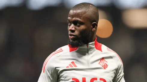 Enner Valencia jogador do Internacional comemora seu gol durante partida contra o Atletico-MG no estadio Arena MRV pelo campeonato Brasileiro A 2025. Foto: Gilson Lobo/AGIF