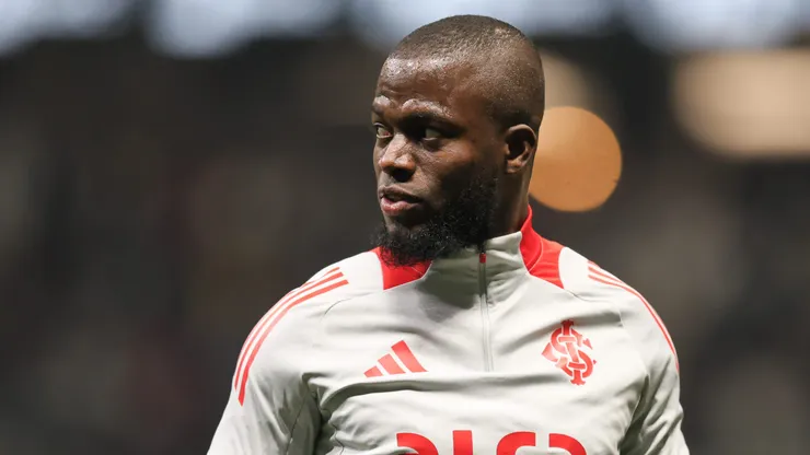 Enner Valencia jogador do Internacional comemora seu gol durante partida contra o Atletico-MG no estadio Arena MRV pelo campeonato Brasileiro A 2025. Foto: Gilson Lobo/AGIF