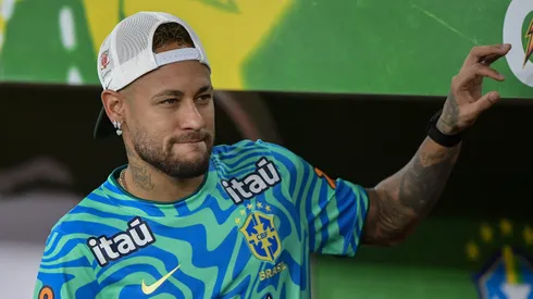 Neymar jogador do Selecao Brasileira durante partida contra o [EQUIPE 2] no estadio Maracana pelo campeonato Amistoso.