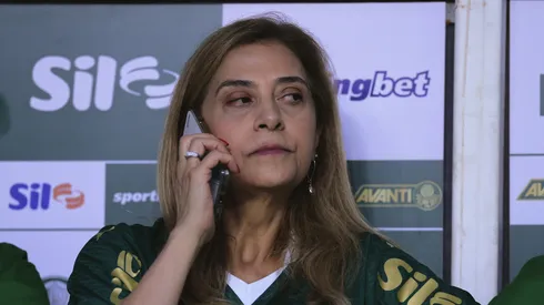 leila pereira presidente do Palmeiras durante partida contra o Bragantino no estádio Arena Allianz Parque pelo campeonato Paulista 2025. Foto: Ettore Chiereguini/AGIF