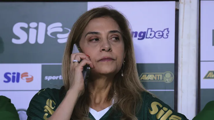 leila pereira presidente do Palmeiras durante partida contra o Bragantino no estádio Arena Allianz Parque pelo campeonato Paulista 2025. Foto: Ettore Chiereguini/AGIF