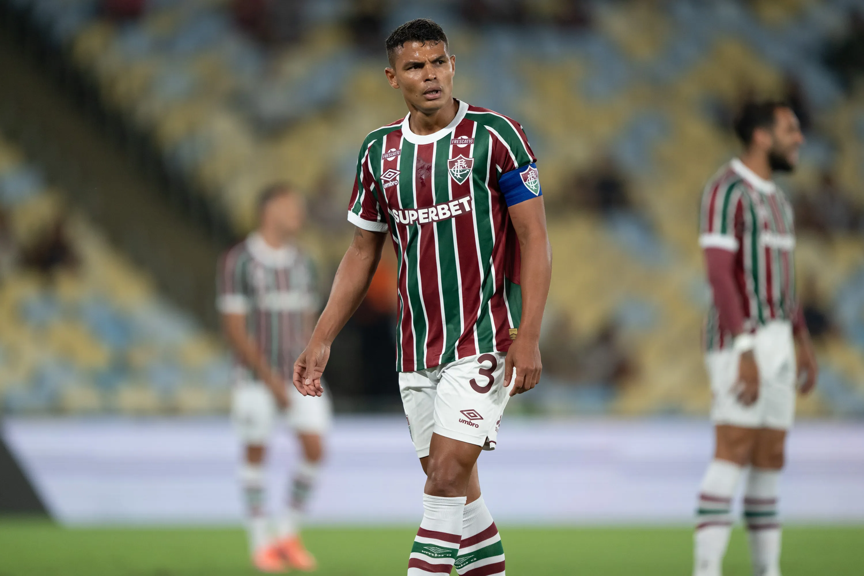 Thiago Silva atuando no Fluminense em 2025 – Foto: Jorge Rodrigues/AGIF