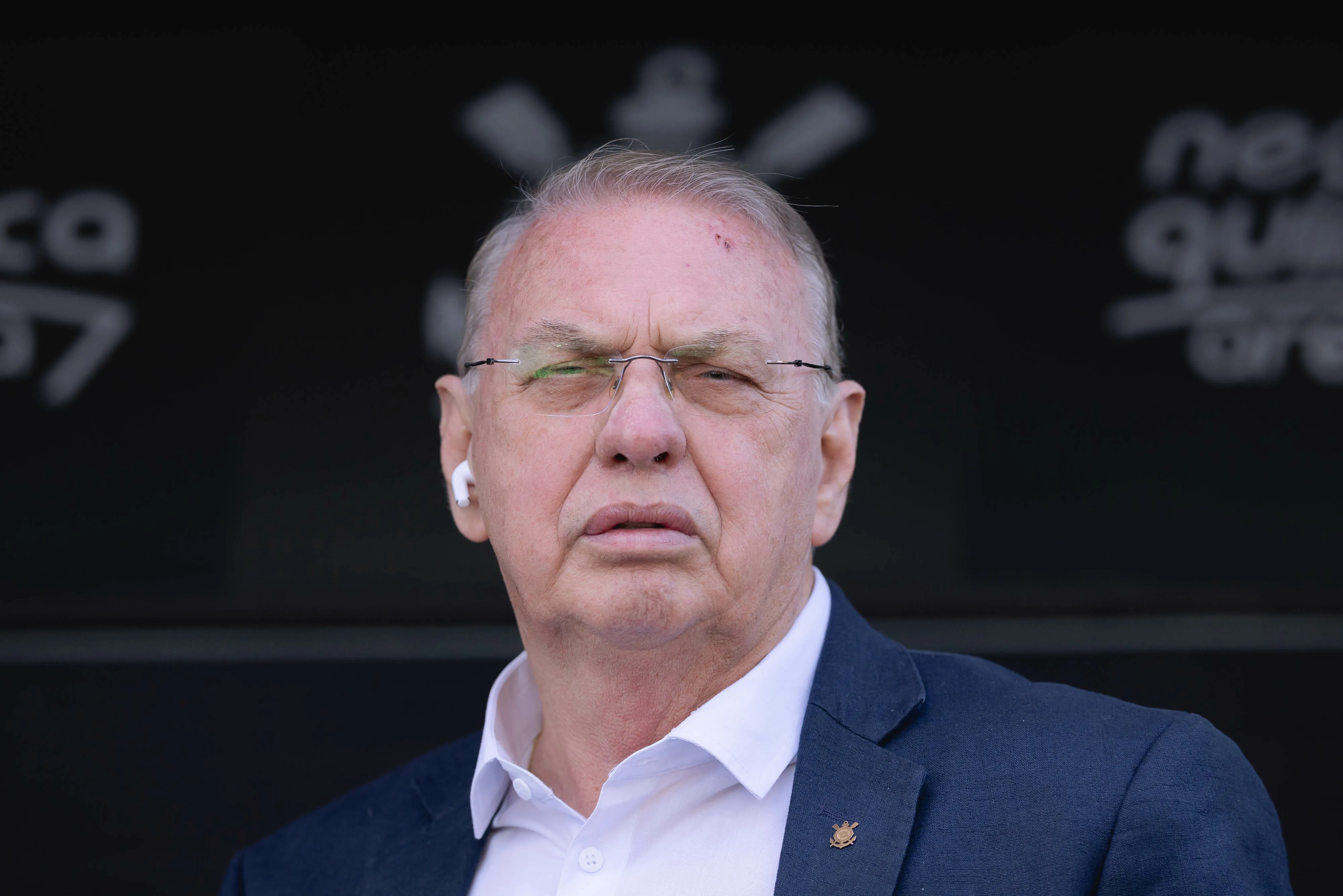 Osmar Stabile presidente do Corinthians durante partida contra o Vasco no estadio Arena Corinthians pelo campeonato Brasileiro A 2026. Foto: Ettore Chiereguini/AGIF
