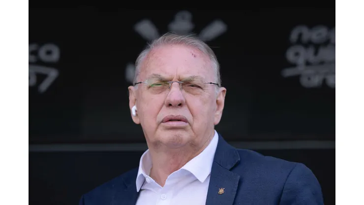 Osmar Stabile presidente do Corinthians durante partida contra o Vasco no estadio Arena Corinthians pelo campeonato Brasileiro A 2026. Foto: Ettore Chiereguini/AGIF