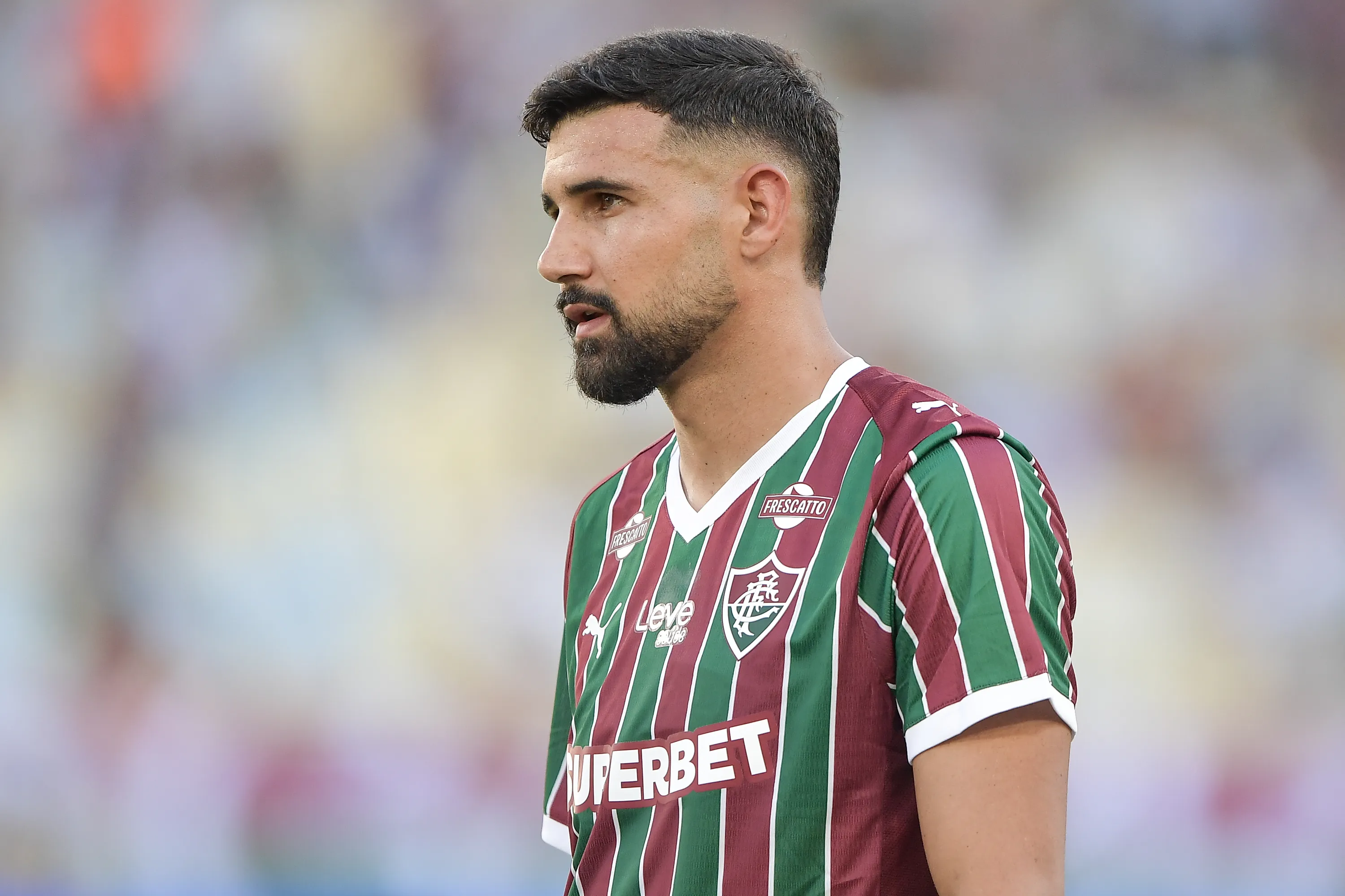 Ignacio jogador do Fluminense durante partida contra o Athletico-PR no estadio Maracana pelo campeonato Brasileiro A 2026. Foto: Thiago Ribeiro/AGIF