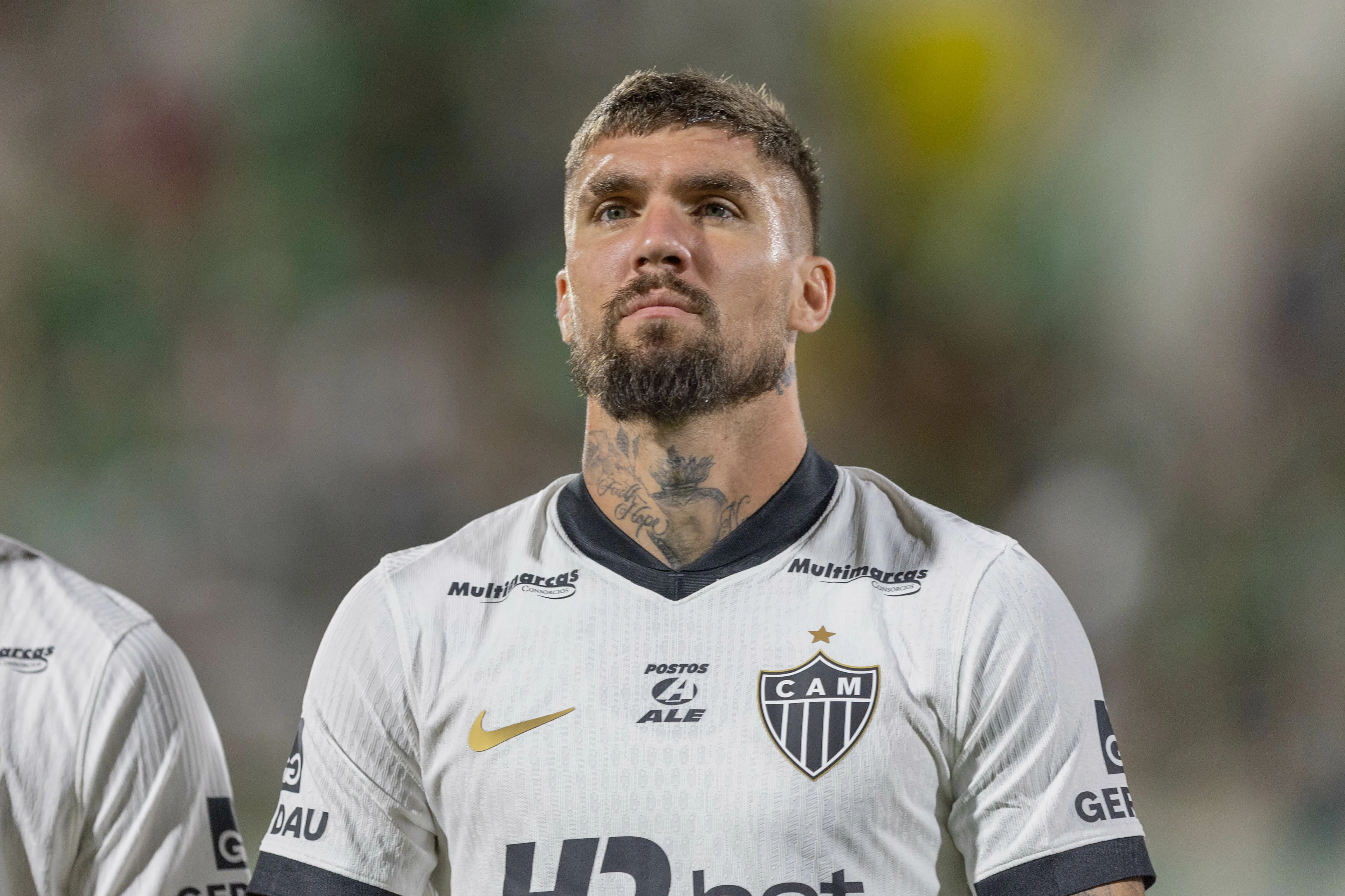 SC – CHAPECO – 02/04/2026 – BRASILEIRO A 2026, CHAPECOENSE X ATLETICO-MG – Lyanco jogador do Atletico-MG durante partida contra o Chapecoense no estadio Arena Conda pelo campeonato Brasileiro A 2026. Foto: Liamara Polli/AGIF
