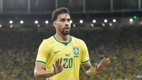 Lucas Paquetá jogador do Seleção Brasileira comemora seu gol durante partida contra o Panamá no estádio Maracanã pelo campeonato Amistoso. Foto: Thiago Ribeiro/AGIF
