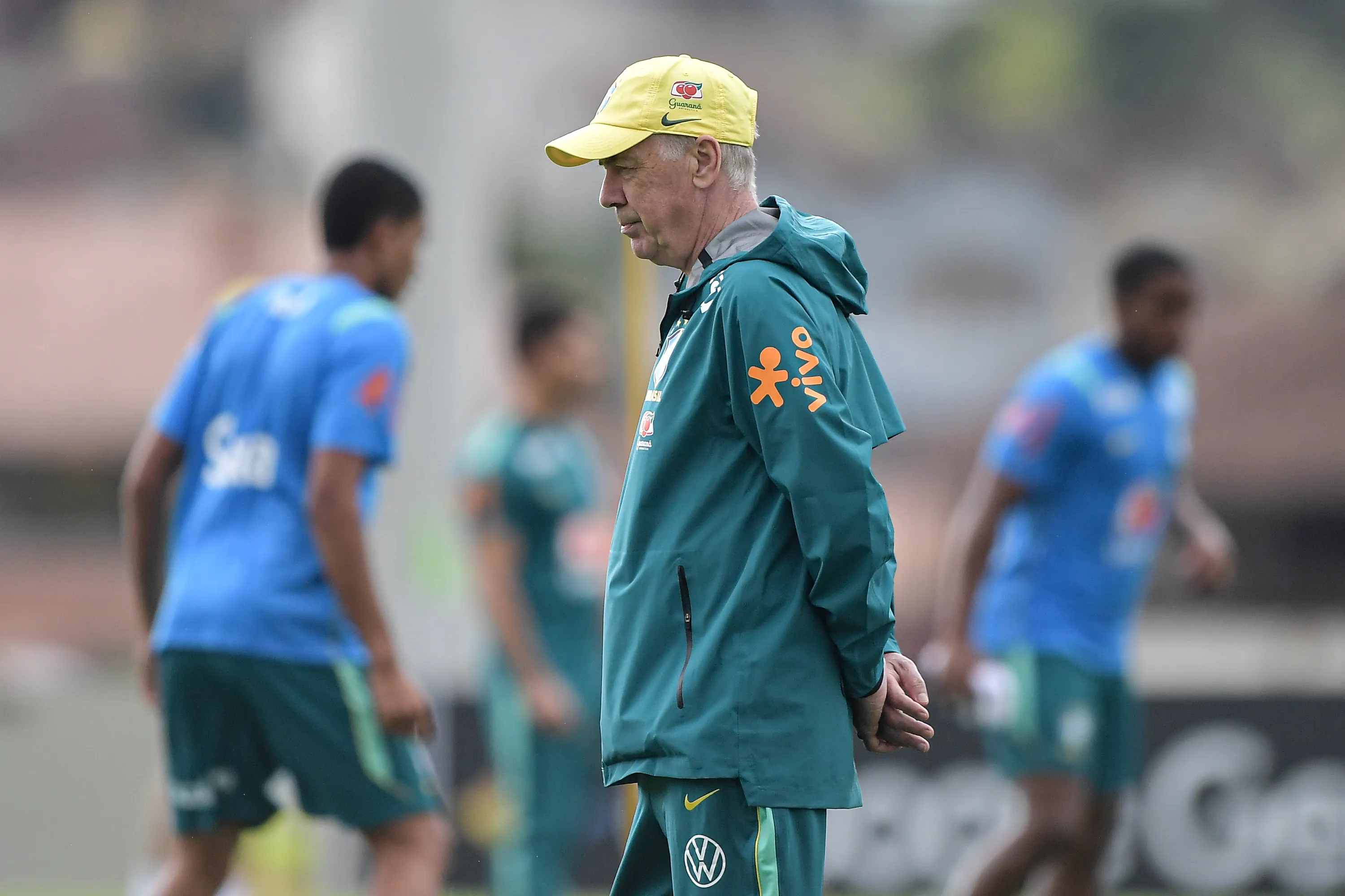 Carlo Ancelotti  tecnico do Brasil durante treino no Centro de Treinamento Granja Comary. Foto: Thiago Ribeiro/AGIF