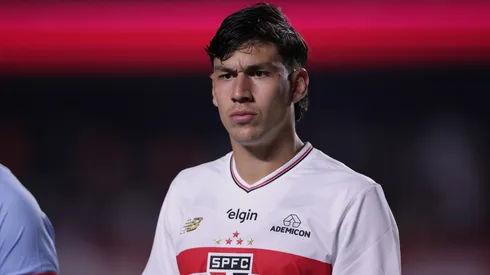 Ferraresi jogador do São Paulo durante partida contra o Corinthians no estádio Morumbi pelo campeonato Brasileiro A 2025. Foto: Ettore Chiereguini/AGIF