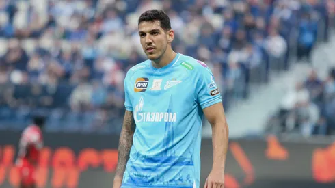 Nino (33), do Zenit, em ação durante a partida da Russian Premier League entre Zenit e Spartak Moscou na Gazprom Arena. Placar final: Zenit 2×0 Spartak. São Petersburgo, Rússia, 14 de março de 2026. (Imagem: Maksim Konstantinov / SOPA Images)