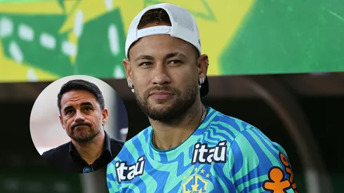 Neymar Jr. fica perfilado para o hino nacional antes da partida amistosa internacional entre Brasil e Panamá/Rodrigo Caetano dirigente do Atlético-MG durante partida contra o Red Bull Brasil (Imagem: Wagner Meier/Getty Images/Gilson Junio/AGIF)