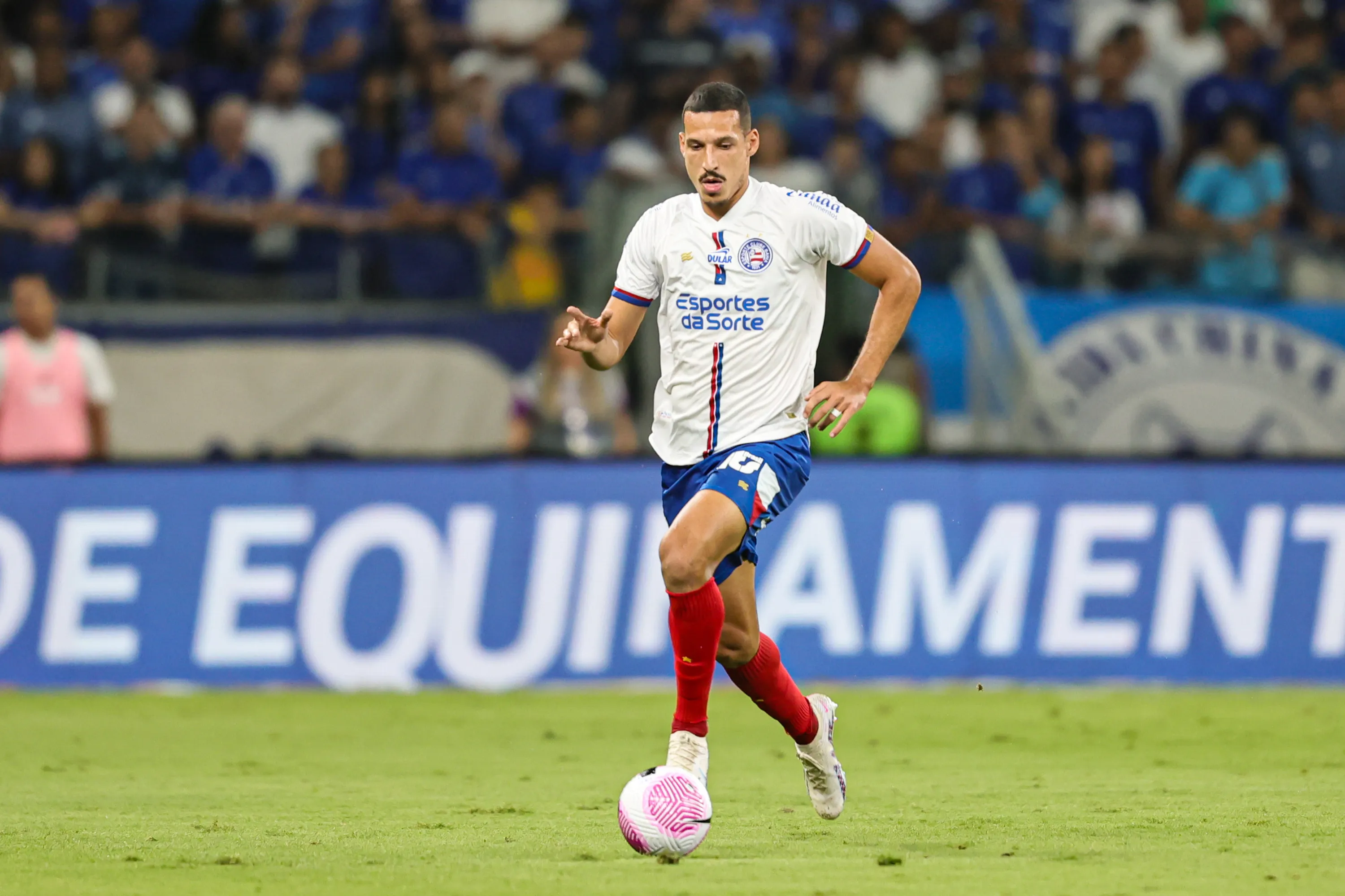 Gabriel Xavier durante partida contra o Palmeiras no Brasileirão de 2024. Foto: Gilson Lobo/AGIF