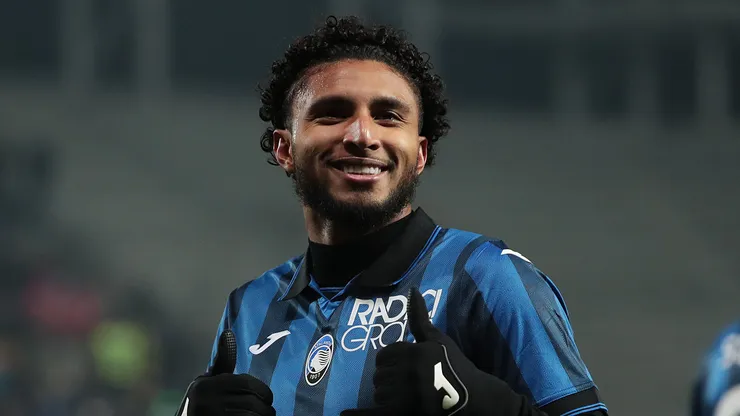 BERGAMO, ITALY - JANUARY 15: Ederson of Atalanta BC celebrates after scoring his team's second goal during the Serie A TIM match between Atalanta BC and Frosinone Calcio - Serie A TIM at Gewiss Stadium on January 15, 2024 in Bergamo, Italy. (Photo by Emilio Andreoli/Getty Images)
