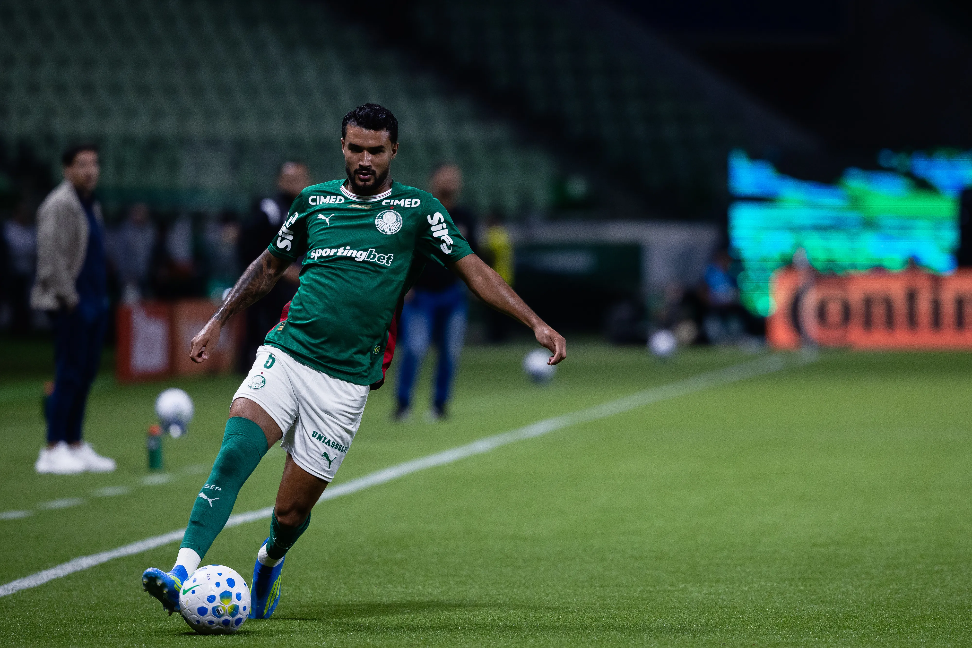 Jefte jogador do Palmeiras durante partida contra o Jacuipense no estadio Arena Allianz Parque pelo campeonato Copa Do Brasil 2026. Foto: Ettore Chiereguini/AGIF