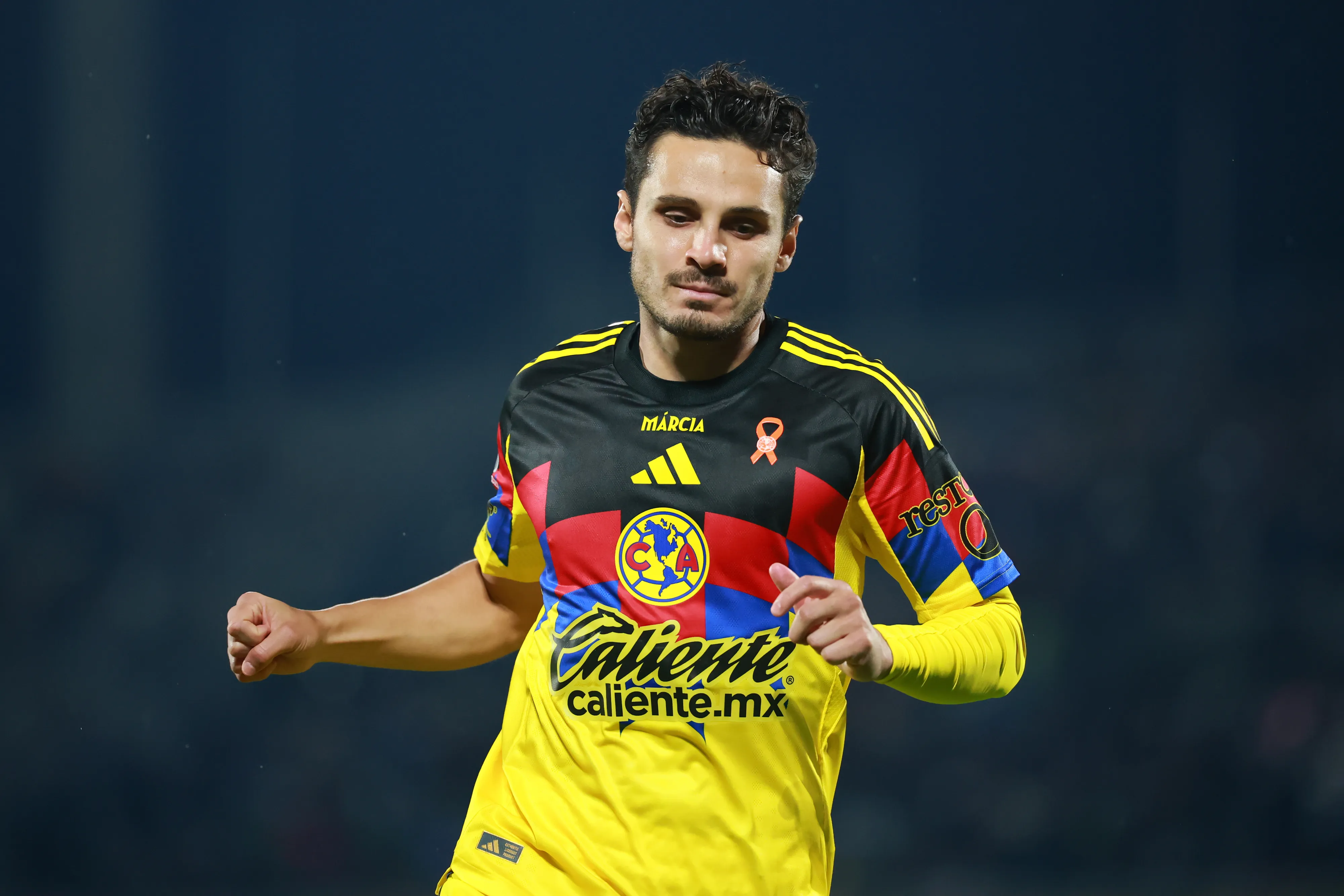 Raphael Veiga soma números modestos pelo América-MEX. Foto: Hector Vivas/Getty Images