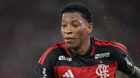 Plata jogador do Flamengo durante partida contra o Vasco no estádio Maracanã pelo campeonato Carioca 2026. Foto: Thiago Ribeiro/AGIF