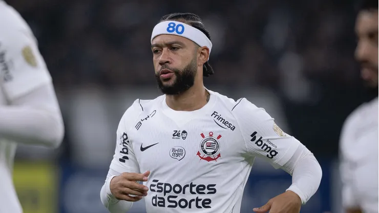 Memphis Depay jogador do Corinthians durante partida contra o Platense no estadio Arena Corinthians pelo campeonato Copa Libertadores 2026. Foto: Ettore Chiereguini/AGIF