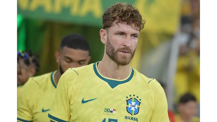 RJ - RIO DE JANEIRO - 31/05/2026 - AMISTOSO, SELECAO BRASILEIRA X PANAMA - Leo Pereira jogador do Selecao Brasileira durante partida contra o Panama no estadio Maracana pelo campeonato Amistoso. Foto: Thiago Ribeiro/AGIF