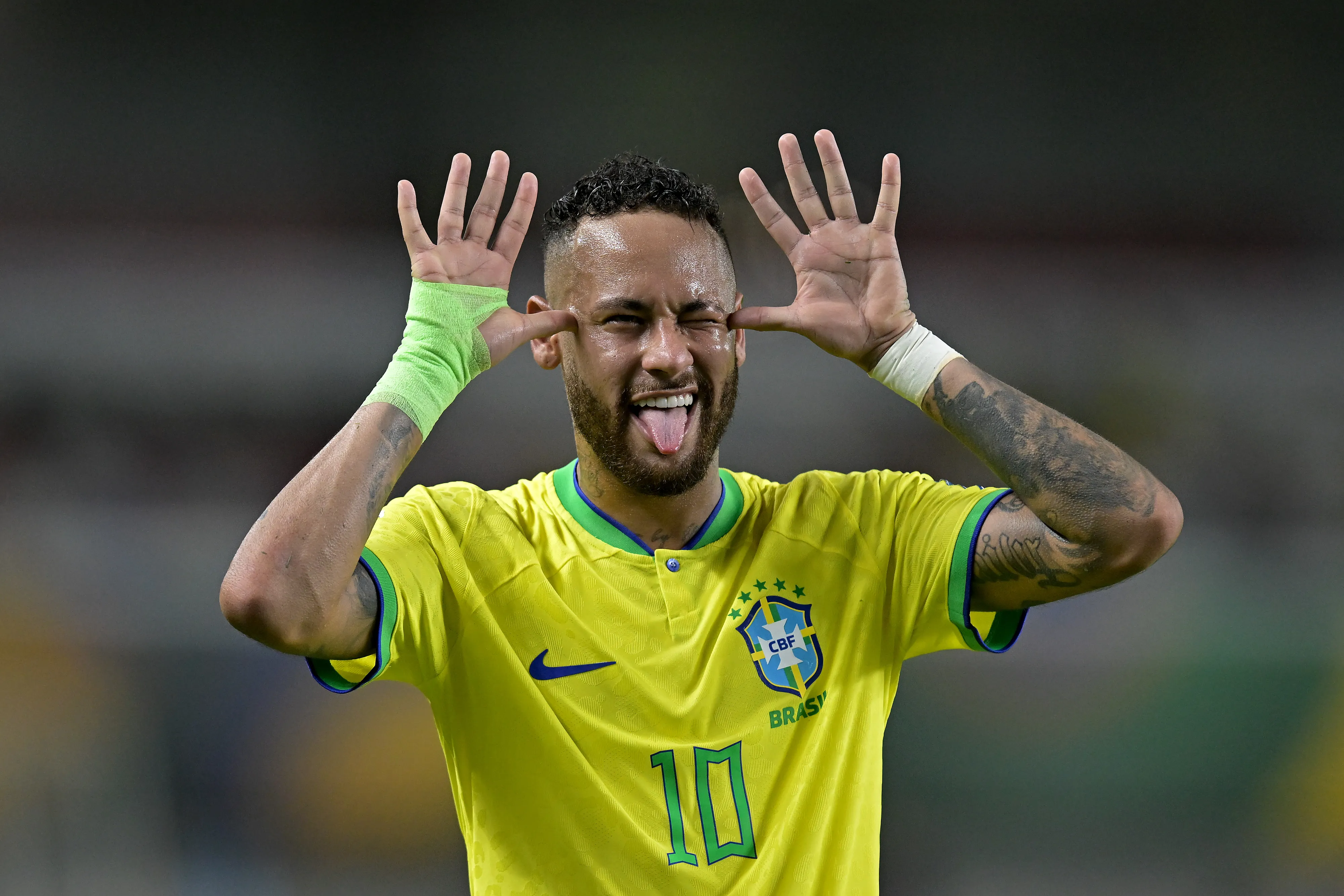 Neymar deve ficar à disposição para Brasil x Haiti – Foto: Pedro Vilela/Getty Images.