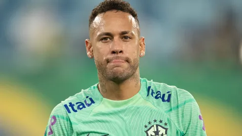 Neymar durante treinamento da Seleção Brasileira em 2023.