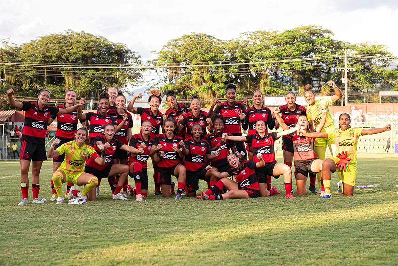Jogadoras do elenco Sub-20 do Flamengo - Foto: Paula Reis/Flamengo