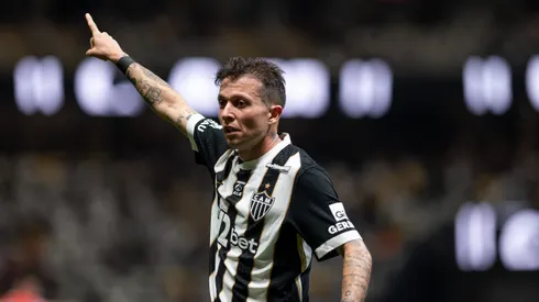 Bernard jogador do Atletico durante partida contra o Cienciano no estadio Arena MRV pelo campeonato Copa Sul-Americana 2026. Foto: Alessandra Torres/AGIF