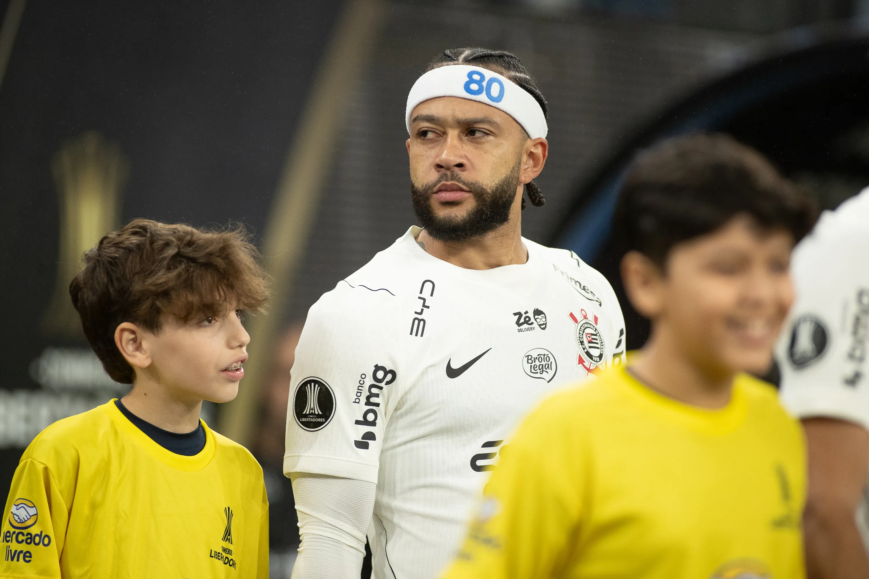 SP – SÃO PAULO – 27/05/2026 – COPA LIBERTADORES 2026, CORINTHIANS X PLATENSE – Memphis Depay jogador do Corinthians durante partida contra o Platense no estádio Arena Corinthians pelo campeonato Copa Libertadores 2026. Foto: Jefferson José/RP FOTOPRESS/AGIF