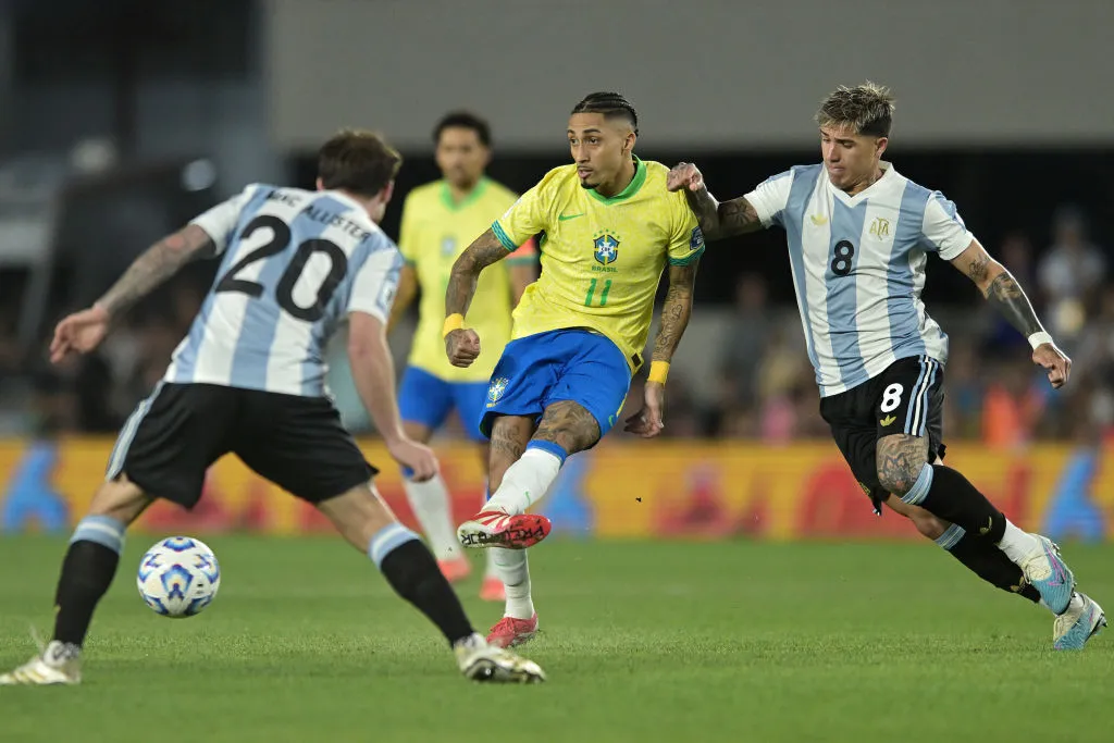 Brasil perdeu para a Argentina neste ciclo de Copa do Mundo. Foto: Marcelo Endelli/Getty Images