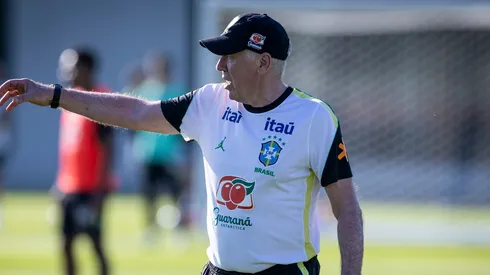 Carlo Ancelotti head coach of Brazil gives instruction to players during training at Columbia Park Training Facility on June 3, 2026 in Morristown, New Jersey. (Photo by Ira L. Black/Getty Images)