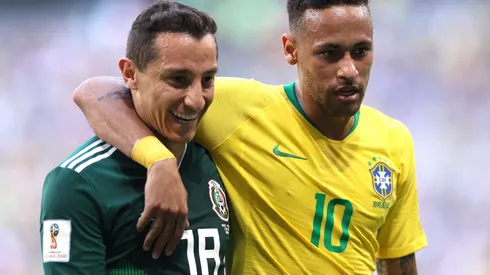 Guardado e Neymar na Copa do Mundo 2018. Foto: Buda Mendes/Getty Images