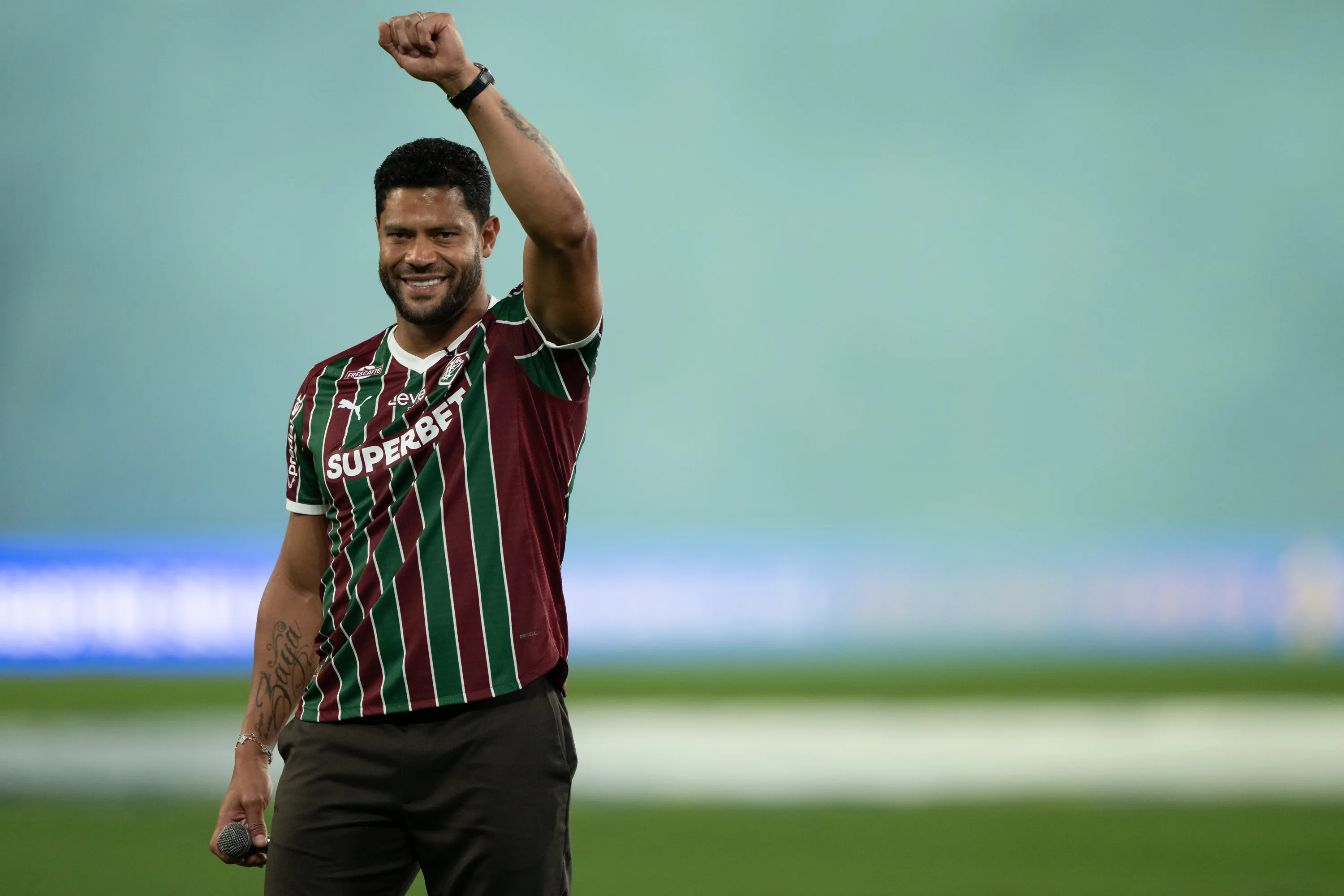 Hulk jogador do Fluminense antes da partida contra o Sao Paulo no estadio Maracana pelo campeonato Brasileiro A 2026. Foto: Jorge Rodrigues/AGIF