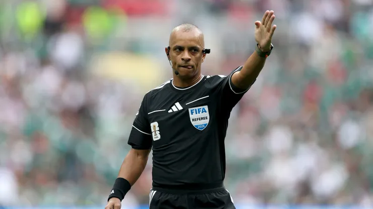 MEXICO CITY, MEXICO - JUNE 11: Referee Wilton Sampaio makes a call during the FIFA World Cup 2026 Group A match between Mexico and South Africa at Mexico City Stadium on June 11, 2026 in Mexico City, Mexico. (Photo by Carl Recine/Getty Images)