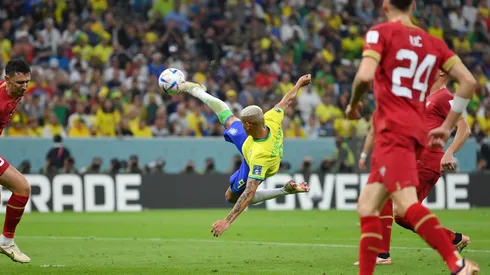 Richarlisson marcou um golaço na estreia da Seleção Brasileira em 2022 diante da Sérvia. (Photo by Justin Setterfield/Getty Images)