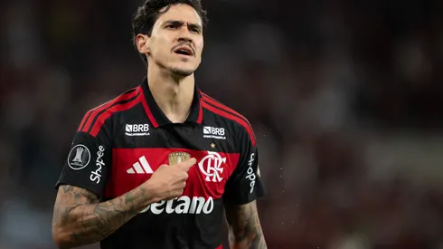 RJ – RIO DE JANEIRO – 20/05/2026 – COPA LIBERTADORES 2026, FLAMENGO X ESTUDIANTES – Pedro jogador do Flamengo comemora seu gol durante partida contra o Estudiantes no estadio Maracana pelo campeonato Copa Libertadores 2026. Foto: Jorge Rodrigues/AGIF