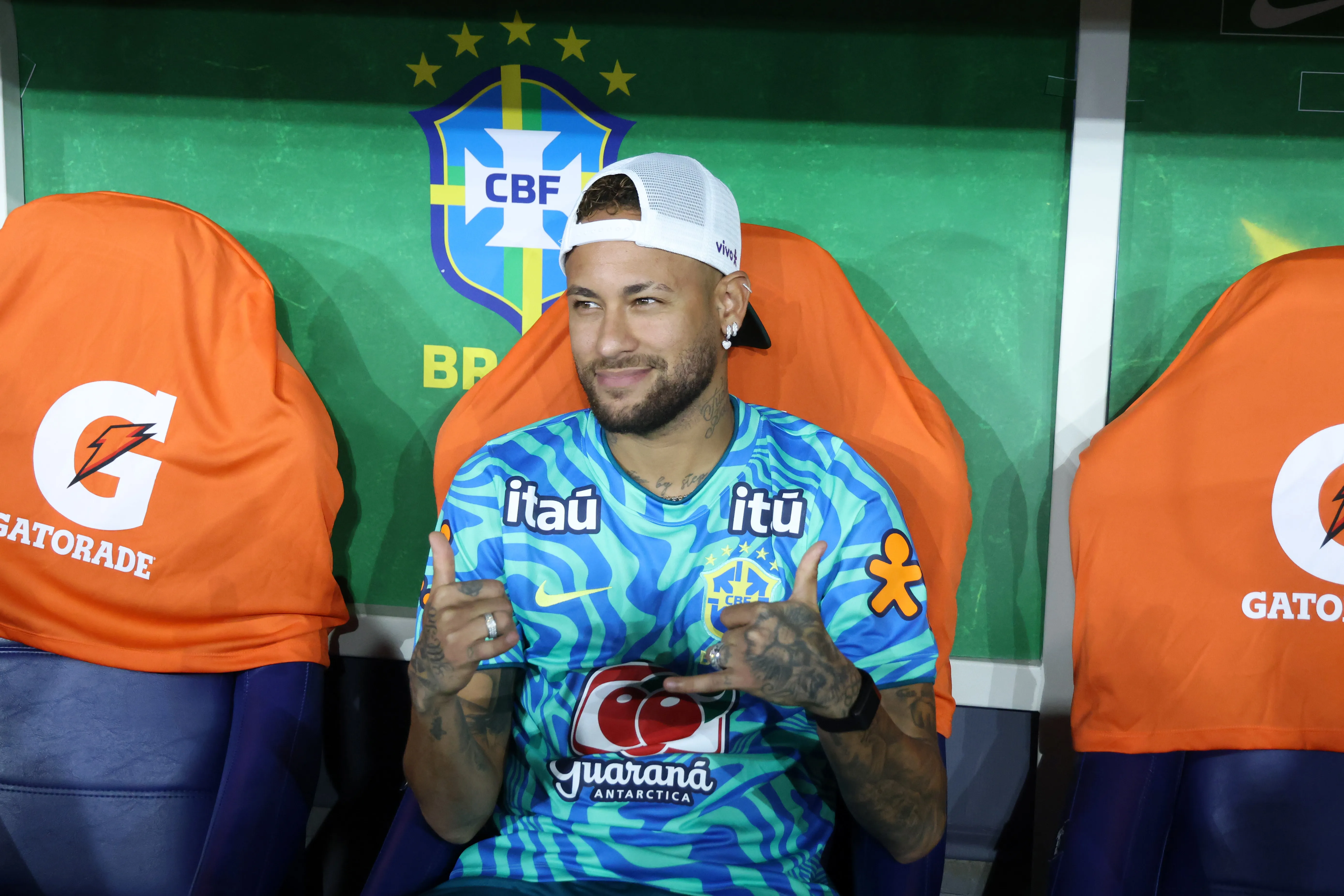 RIO DE JANEIRO, BRAZIL – MAY 31: Neymar Jr of Brasil reacts during the international friendly match between Brazil and Panama at Maracana Stadium on May 31, 2026 in Rio de Janeiro, Brazil. (Photo by Wagner Meier/Getty Images)