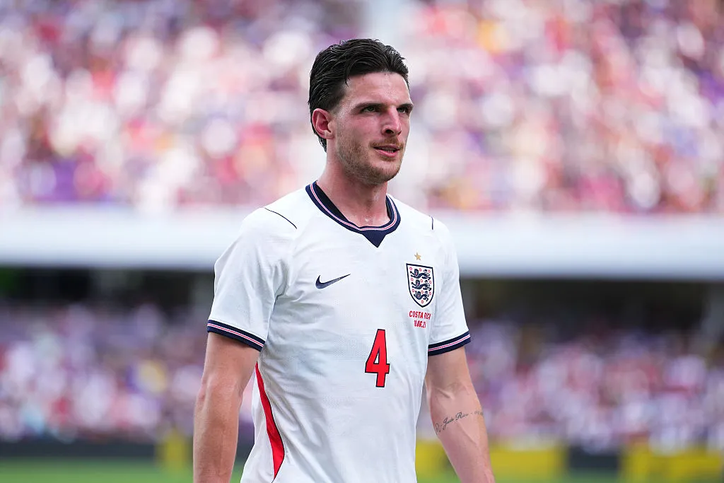 Declan Rice, titular da Inglaterra. Foto: Rich Storry/Getty Images