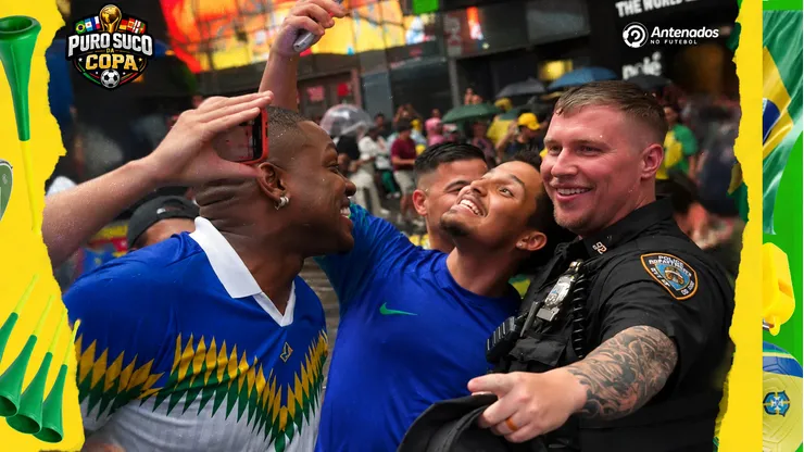 Brasileiros tomaram conta da Times Square - Foto: Reprodução/X.