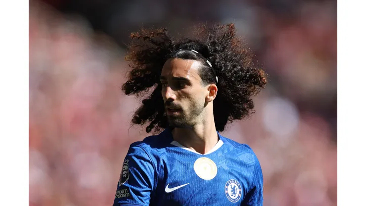 SUNDERLAND, ENGLAND - MAY 24: Marc Cucurella of Chelsea looks on during the Premier League match between Sunderland and Chelsea at Stadium of Light on May 24, 2026 in Sunderland, England. (Photo by George Wood/Getty Images)