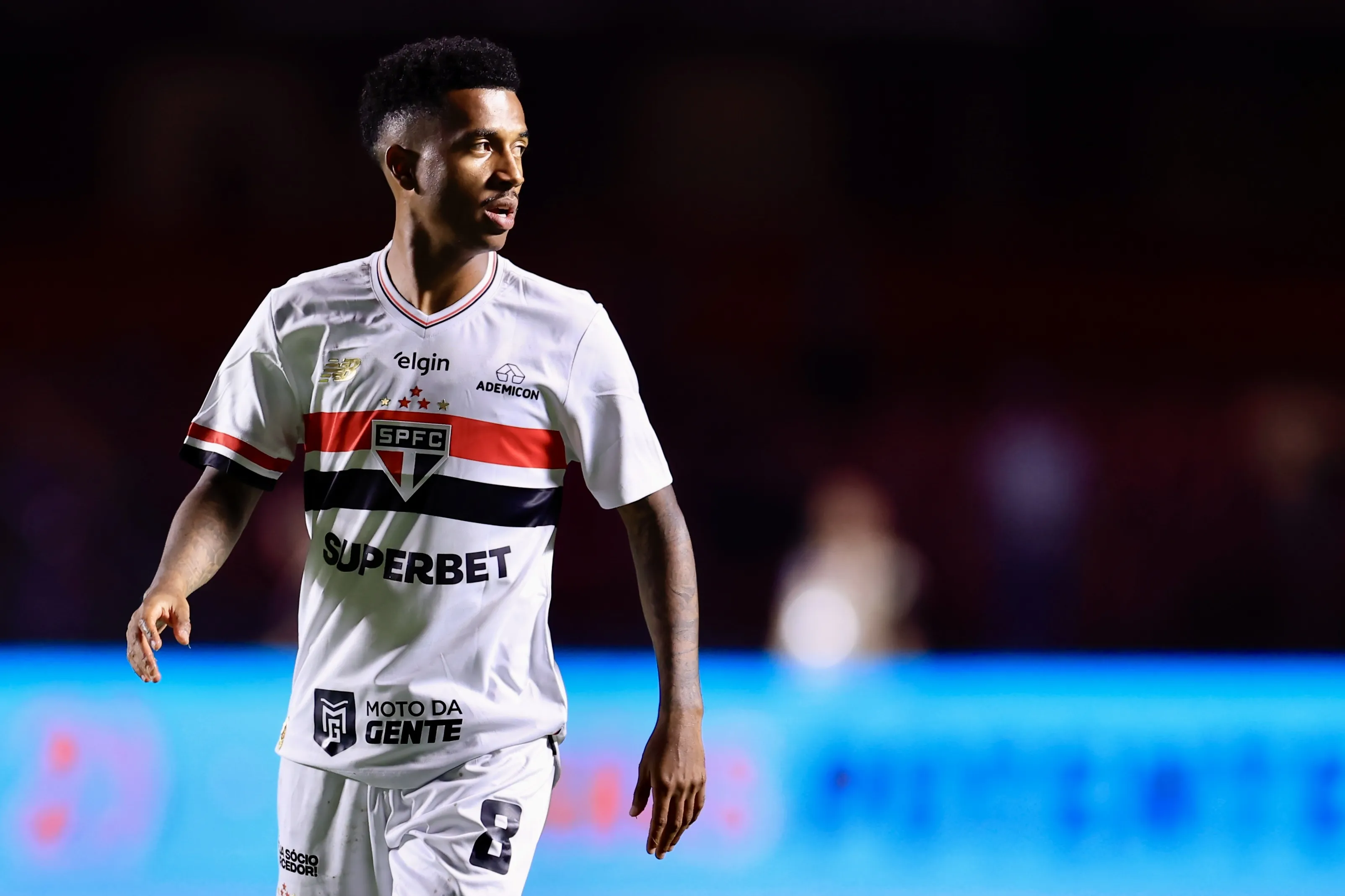 SP – SAO PAULO – 31/01/2026 – PAULISTA 2026, SAO PAULO X SANTOS – Marcos Antonio jogador do Sao Paulo durante partida contra o Santos no estadio Morumbi pelo campeonato Paulista 2026. Foto: Marcello Zambrana/AGIF